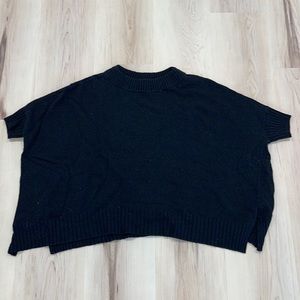 Ann Taylor wool and cashmere black short sleeve sweater